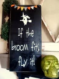 This spooky witch sign is a festive decor piece for halloween. Spooktacular Diy Halloween Signs Sunlit Spaces Diy Home Decor Holiday And More