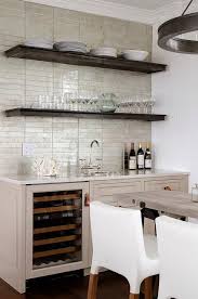 Contemporary Taupe Kitchen Bar Features Light Taupe Cabinets Painted Farrow Ball Smoked Trout Fitted With A Gla Taupe Kitchen Kitchen Bar Metallic Backsplash