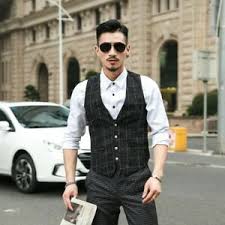 While wedding trends change every year, there's something so classic about a black and white wedding. Black White Check Tweed Men Suit Vest Slim Fit Wedding Prom Party For Groom Ebay
