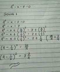 Check spelling or type a new query. Selesaikan Persamaan Kuadrat Berikut Dengan Melengkapkan Bentuk Kuadrat Sempurna 4x 2 X 7 0 Brainly Co Id