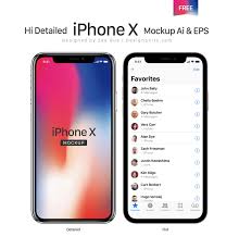 Download Free Vector Apple Iphone X Mockup In Ai Eps