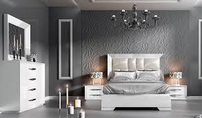 White glossy finish modern bedroom with optional casegoods features: Ultra Modern Modern White Bedroom Furniture Novocom Top