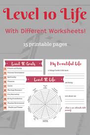 Level 10 Life Planner Printable Planner Goal Setting Etsy Life Balance Wheel Goals Planner Life Goal Planner