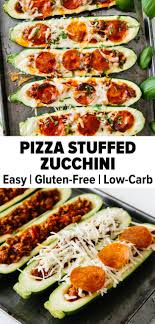 Pizza Stuffed Zucchini Boats Zucchini Boat Recipes Low Carb Meals Easy Zucchini Recipes