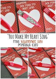 Yes, you are right, not only for a couple, but kids too, also needs some recognition of love. You Make My Heart Sing Valentine Card Printable Smashed Peas Carrots Printable Valentines Cards Valentines Cards Funny Valentines Cards