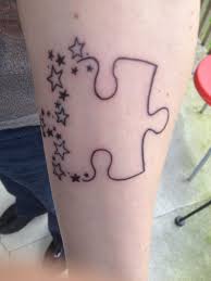 Nct dream puzzle piece (너의 자리): Incorporate Biffy Lyrics Take The Pieces And Build Them Skywards Puzzle Tattoos Puzzle Piece Tattoo Autism Tattoos