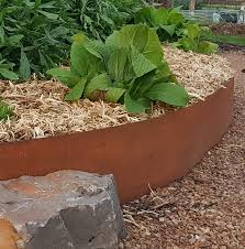 It costs more than railroad ties or treated wood edging, but is much less expensive than rock and stone. Corten Steel Metal Rust Garden Edging Chippy S Outdoor Melbourne