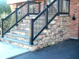 Metal railings can be used on interior or exterior stairs, . Balcony Railing Cement Railing Design For House Front Novocom Top