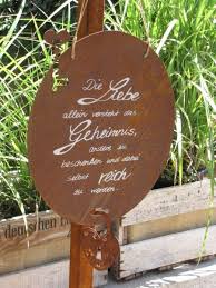 Edelrost Gedichttafel Burgschloss Spruche Garten Blechschilder Spruche Edelrost