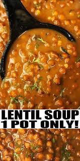 Easy Lentil Soup One Pot Lentil Soup Recipes Crockpot Lentil Recipes Easy Lentil Soup Recipes