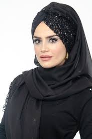Aise Tesettur Payetli Siyah Abiye Sal Modelleri 1 Siyah Abiye Moda Stilleri Sal