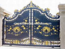 Baty was involved in restoring this color and the red of the queen's gates, below. Indian Latest House Main Gate Designs Wrought Iron Main Gate Designs Indian House Main Gate Designs Home Gard Front Gate Design Gate Design Main Gate Design