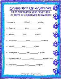 Students and parents can download free a collection of all study material issued by various. Comparison Of Adjectives Worksheet 3 Estudynotes