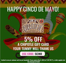 Check spelling or type a new query. Expired Swych Save 5 On Chipotle Gift Card When Using Promo Code 5cino Gc Galore
