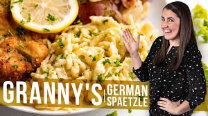 It will help the spaetzle to spread evenly in the pot. How To Make Granny S German Spaetzle The Stay At Home Chef Youtube