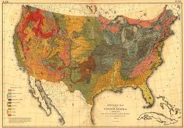Map of usa stock image. Print Of Geological Map Of The U S Poster On Vintage Visualizations
