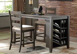 Rokane Brown Rectangular Counter Height Dining Table W Storage Louisville Overstock Warehouse