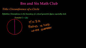 It is denoted by c in math formulas and has units of distance, such as millimeters (mm), centimeters (cm), meters (m), or inches (in). Find Circumference Of A Circle 7th Grade Math Youtube