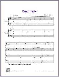 There are audio and video files of the pieces and capotastomusic is another treasure trove filled with sheet music for beginner pianists (and other instrumentalists). Swan Lake Duet Free Sheet Music For Easy Piano Free Printable Sheet Music Sheet Music Printable Sheet Music