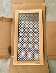 Diy decorative vent cover from a cupboard door. Clover House Diy Return Air Vent Grille