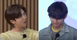 Since their trainee days k pop band bts members rm jin suga v jimin j hope and jungkook have developed a tight knit friendship it is often . Bts S Rm Asks V About His First Love Here S His Reaction Koreaboo