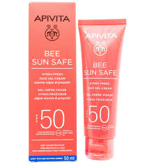 Гель-крем для лица, солнцезащитный SPF 50, BEE SUN SAFE, Apivita, 50 мл