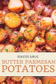 Yummy Parmesan Garlic Roasted Potatoes Potato Dishes Recipes Healthy Homemade Recipes Roasted Potato Recipes