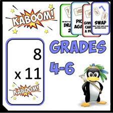 Multiplication Kaboom Card Game Card Games Math Lesson Plans Math Graphic Organizers