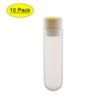 Uxcell 30ml Plastic Round Bottom Centrifuge Tubes with Yellow Screw Cap 10  Pack