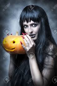 Black hair maou nobu with hat. Halloween Makeup Sexy Woman Witch With Long Black Hair And Pumpkin Smiling And Look To Shot Stock Photo Picture And Royalty Free Image Image 10832320