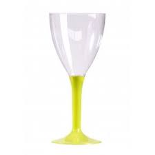 Verre Vin Pied Vert Anis