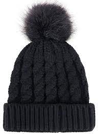 Women S Winter Soft Knitted Beanie Hat With Faux Fur Pom Pom Ginger At Amazon Women S Clothing Store Gorras De Moda Ganchillo Gorros Gorros De Lana