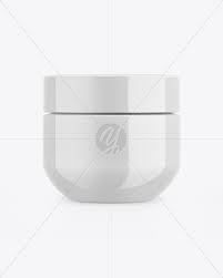 Glossy Cosmetic Jar Mockup In Jar Mockups On Yellow Images Object Mockups