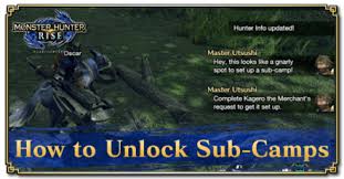 Here's everything you need to do to access mh rise's infernal springs, the new secret arena. Sub Camp Locations Guide How To Unlock All Sub Camps Monster Hunter Rise Mhr Mh Rise Game8