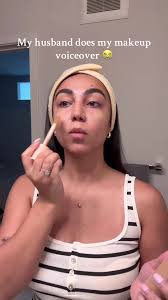 this was so funny he did good 😭 #fyp #husband #makeuptutorial #coupl...