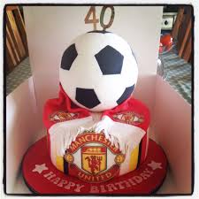 Soccer Football Birthday Cakes For 10 Year Old Boy Manchester United Football Cake Birthday Cakes For Men Manchester United Birthday Cake 40th Birthday Cakes