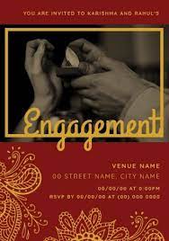 Fotojet provides plenty of templates and resources to help you design your invitations easily! Create Custom Indian Engagement Invitations In Minutes
