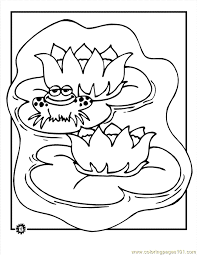 Plants and flowers coloring pages. Frog Lily Pad Coloring Coloring Page For Kids Free Frog Printable Coloring Pages Online For Kids Coloringpages101 Com Coloring Pages For Kids