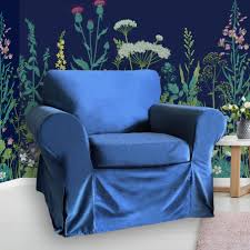 Makes your existing furniture feel that more comfortable. Ikea Ektorp Sofa Slipcover Velvet Navy Blue Affordable Designer Custom Handmade Trendy Fashionable Locally Made High Quality