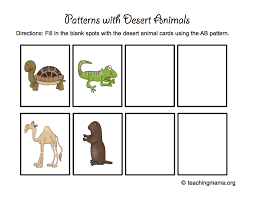 Desert Animal Printables Teaching Mama Patterns Nocturnal