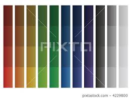 Color Pattern Gradation Chart Chart Stock Illustration
