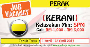 Pegawai kerani sambilan gred 14. Jawatan Kosong Kerani Melaka Lamaran Q