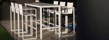 The clean lines add emphasis to the wood grain. Modern Outdoor Bar Furniture Alura Royal Botania Garden Furniture