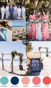 Coral Navy Blue And Turquoise For A Tropical Beach Wedding Beach Wedding Coral Beach Wedding Colors Schemes Tropical Beach Wedding