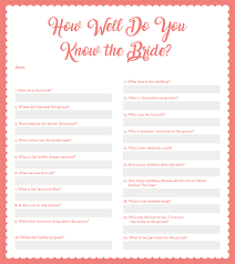 Please, try to prove me wrong i dare you. Printable Hen Do Game How Well Do You Know The Bride Party Delights Blog