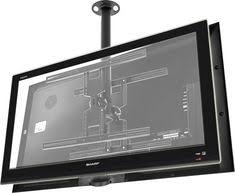Lcd Tv Ceiling Mount Dual Flat Panel With Adjustable Bracket Tv Ceiling Mount Ceiling Tv Mounted Tv