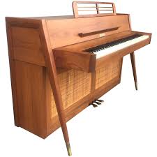 Tuned about 10 years ago, but never played. Rare Baldwin Acrosonic Danish Modern Style Spinet Piano Walnut And Cane At 1stdibs