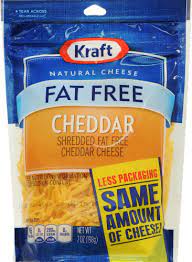Help us improve this page. Kraft Shredded Cheddar Cheese Fat Free 7 Oz Qfc
