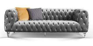 About 69% of these are living room sofas, 0% are living room chairs. 3 Sitzer Chesterfield Sofa Acryl Beine Grau Silber 2 Moebella24
