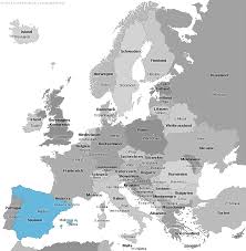 Europakarte die karte von europa. Spanien In Europa Spanien Auf Der Europakarte